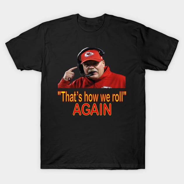 andy reid frozen Mustache T-Shirt by l designs